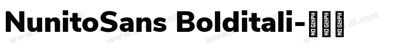 NunitoSans Bolditali字体转换
